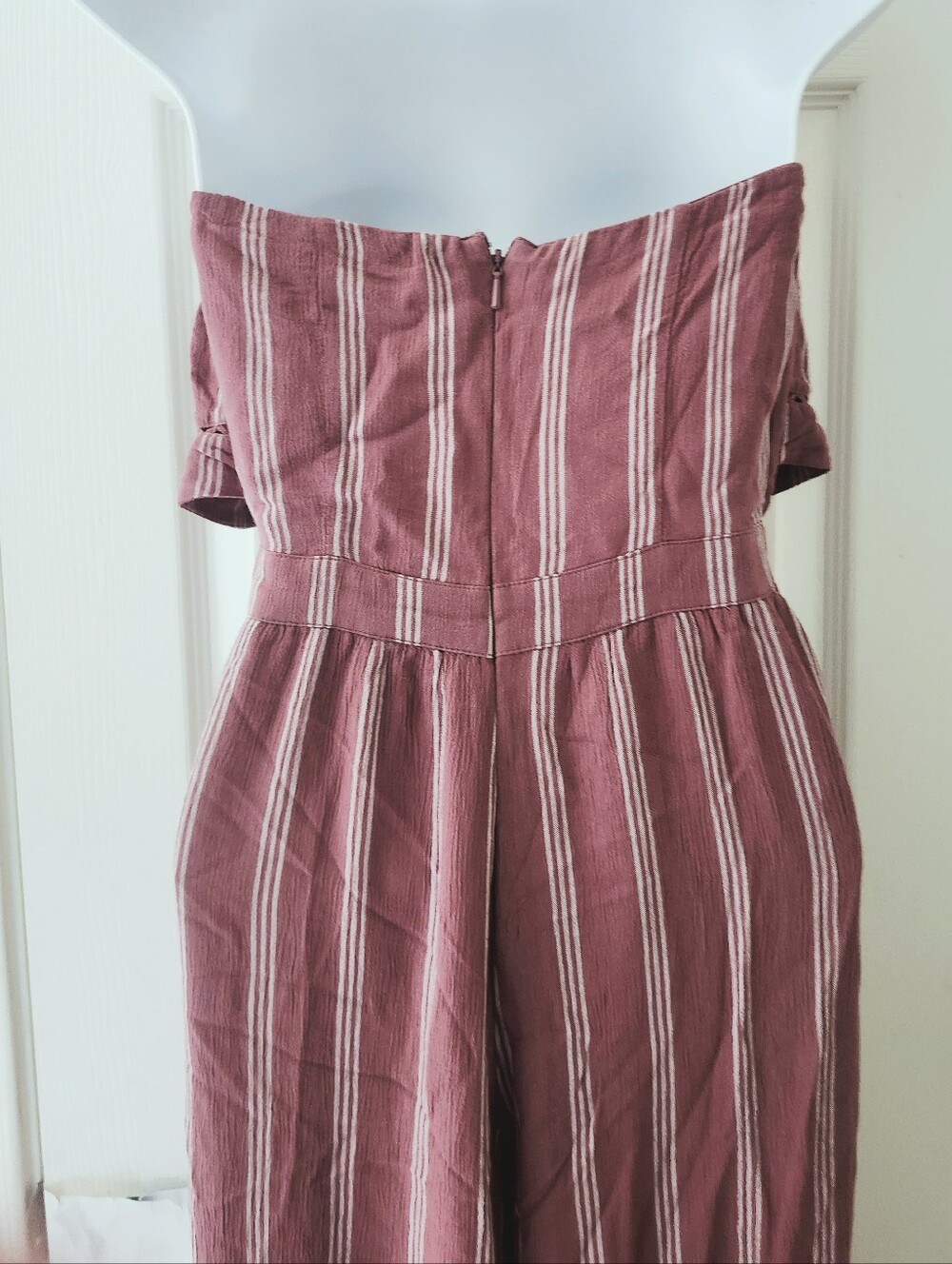 Striped Strapless Romper - Picture 6 of 13